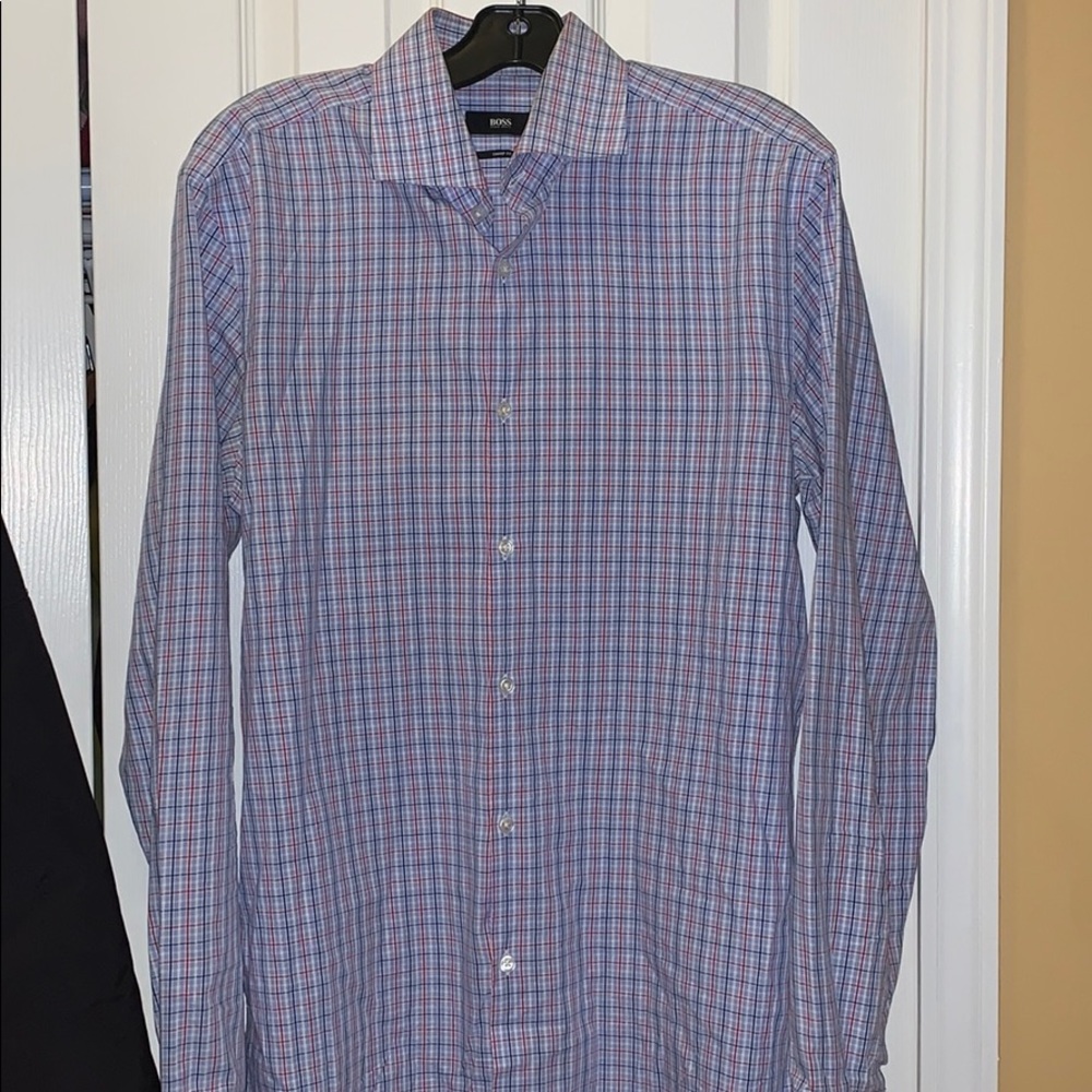 Hugo Boss sharp fit Sz 16 34/35 dress shirt